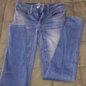 blue american eagle jeggings